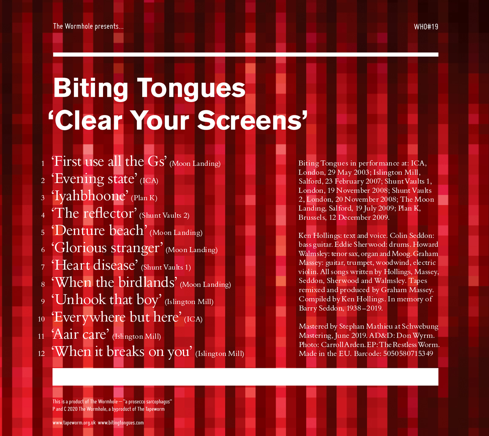 WHO#19 – Biting Tongues – Clear Your Screens (Reverse)